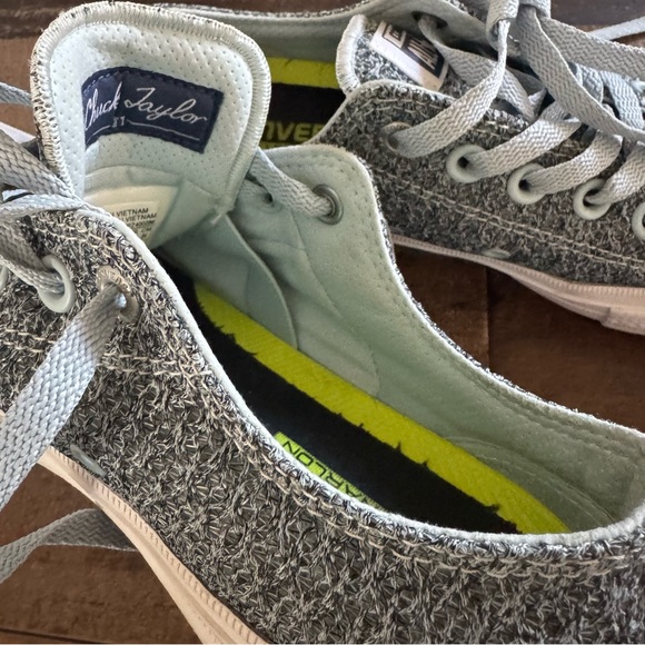 Converse Chuck Taylor Low Top Shoes Women’s 7 Blue Gray Woven Lunarlon insole - Picture 4 of 8